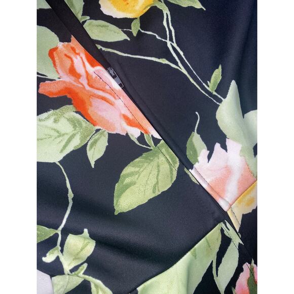 B. Darlin Junior Women’s Floral Halter Neck Dress Trim Fit & Flare , Size 3/4 - Picture 5 of 6